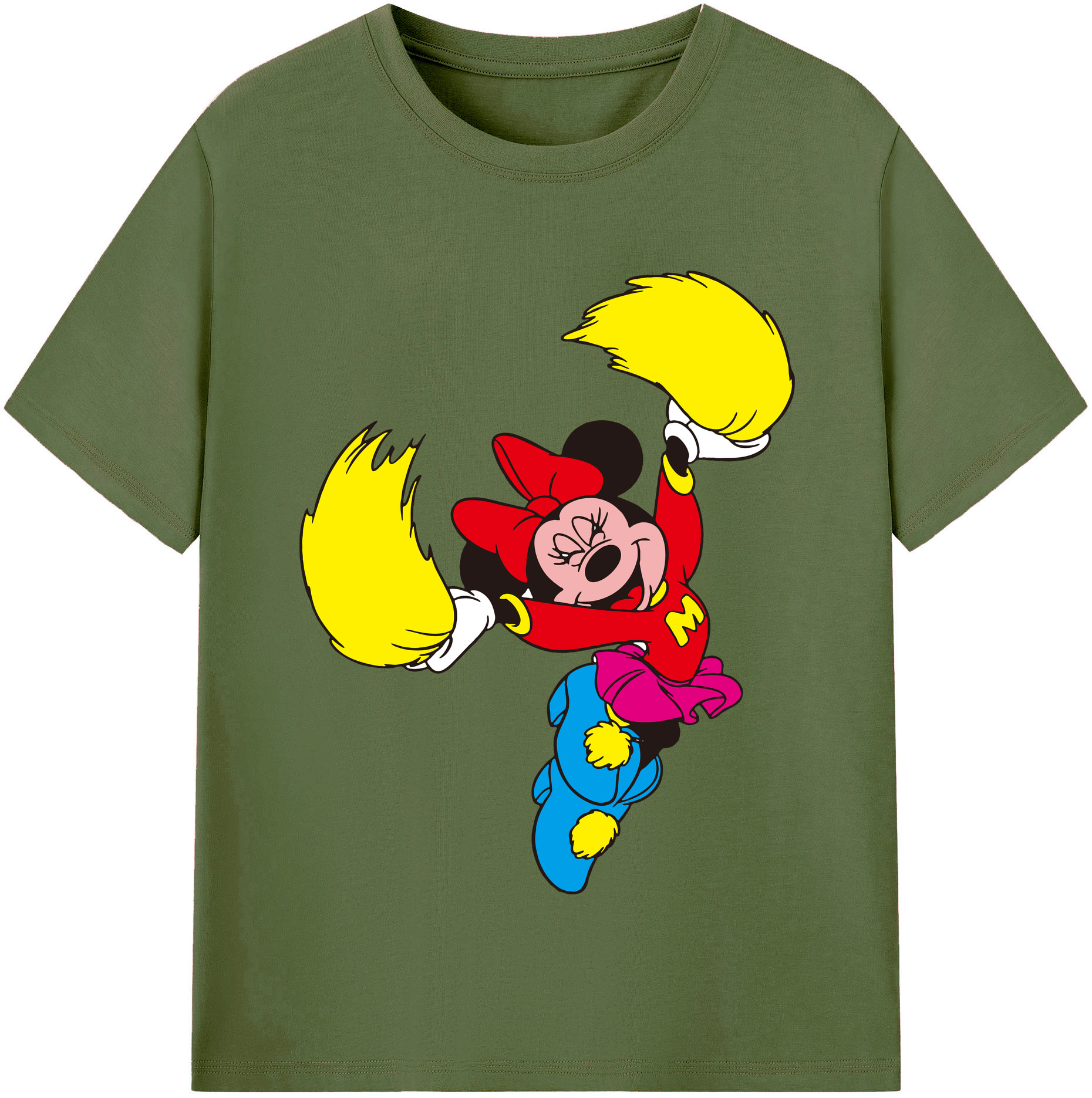 （画像用） ミッキーマウス Mickey Mouse 綿100％半袖Tシャツ（フロントプリント）